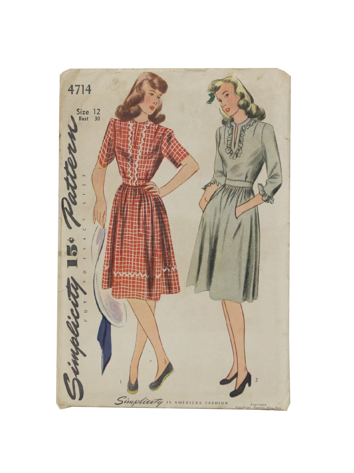 Vintage Simplicity Pattern No S Sewing Pattern S