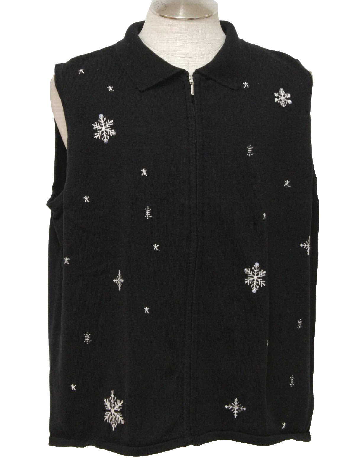ugly christmas sweater vest allison daley unisex black ugly christmas sweater vest allison daley unisex black