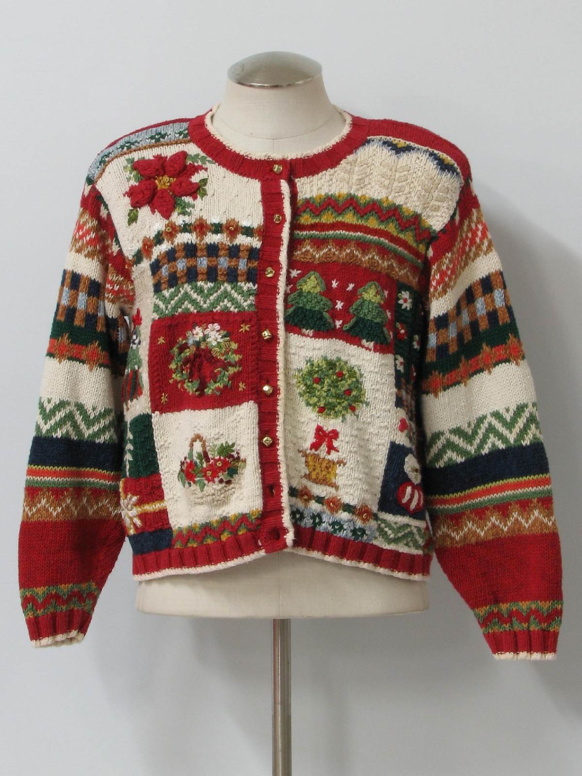 Womens Country Kitsch Ugly Christmas Sweater: -heirloom Collectibles 