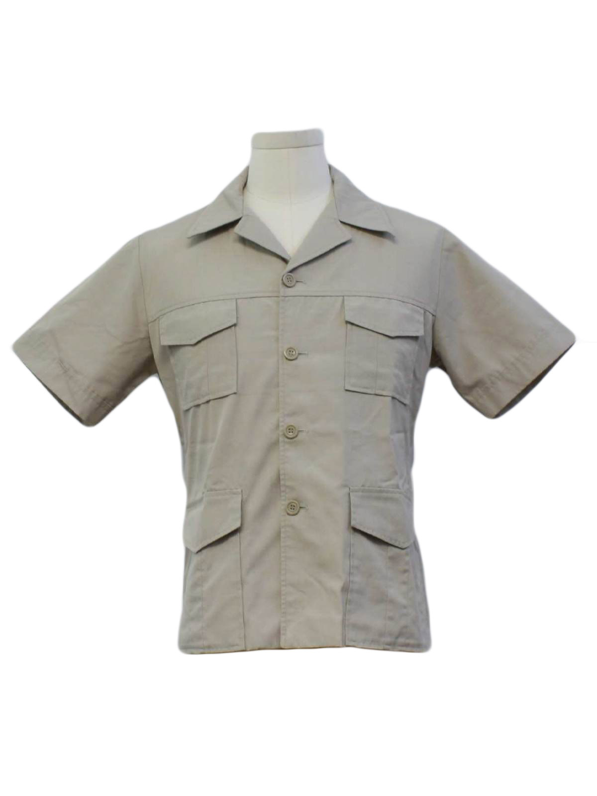 safari shirt with epaulets