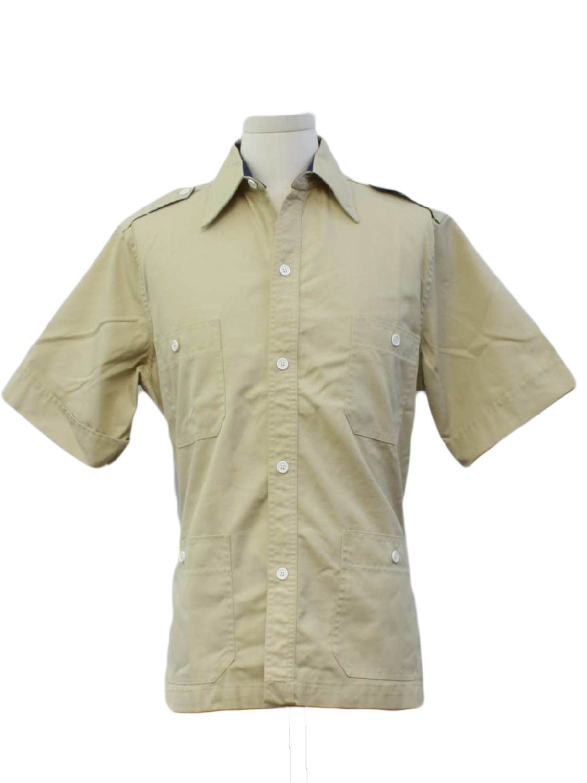 safari shirt with epaulets