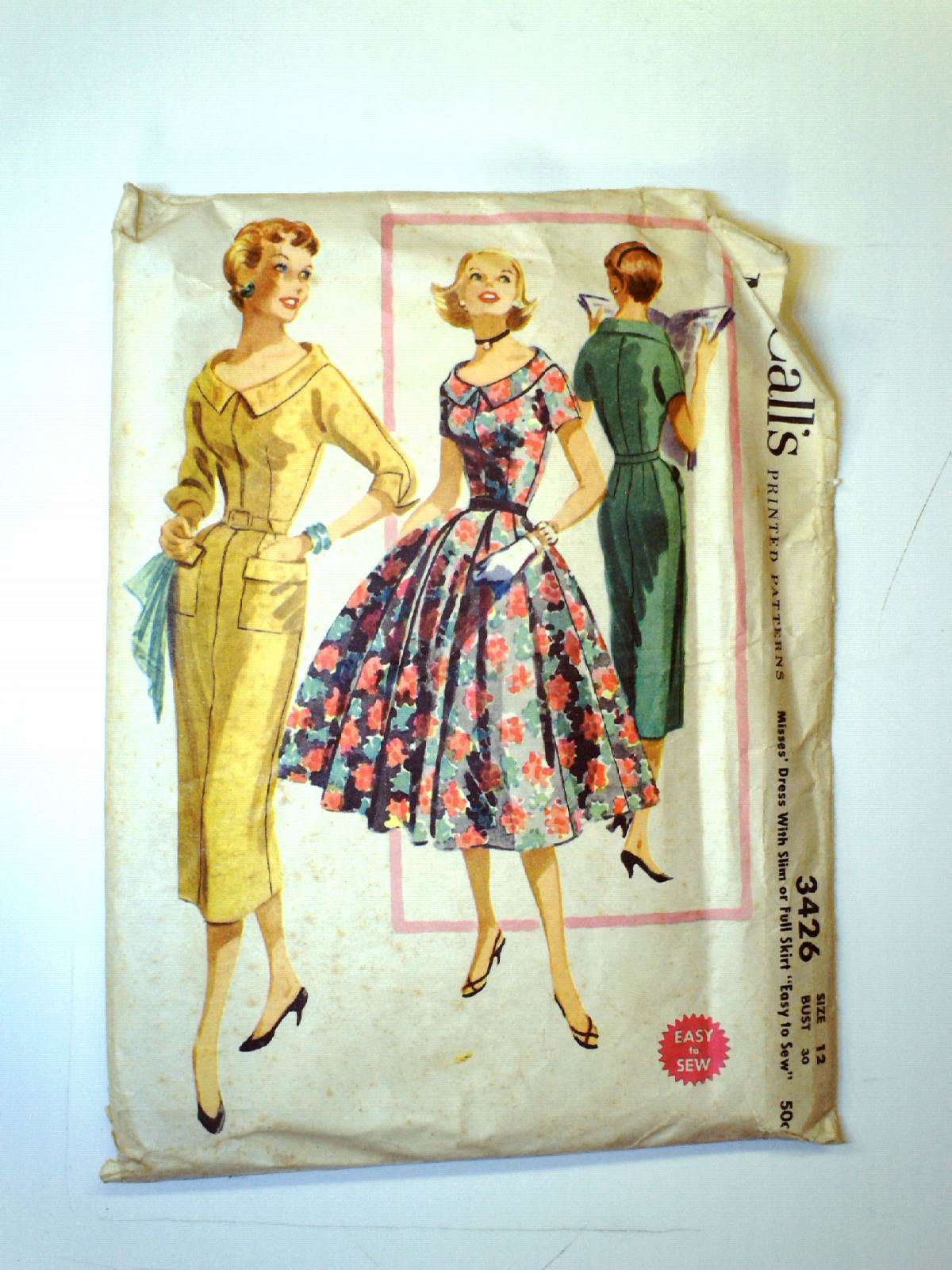 Sixties Vintage Sewing Pattern S Mccalls Pattern No Womens