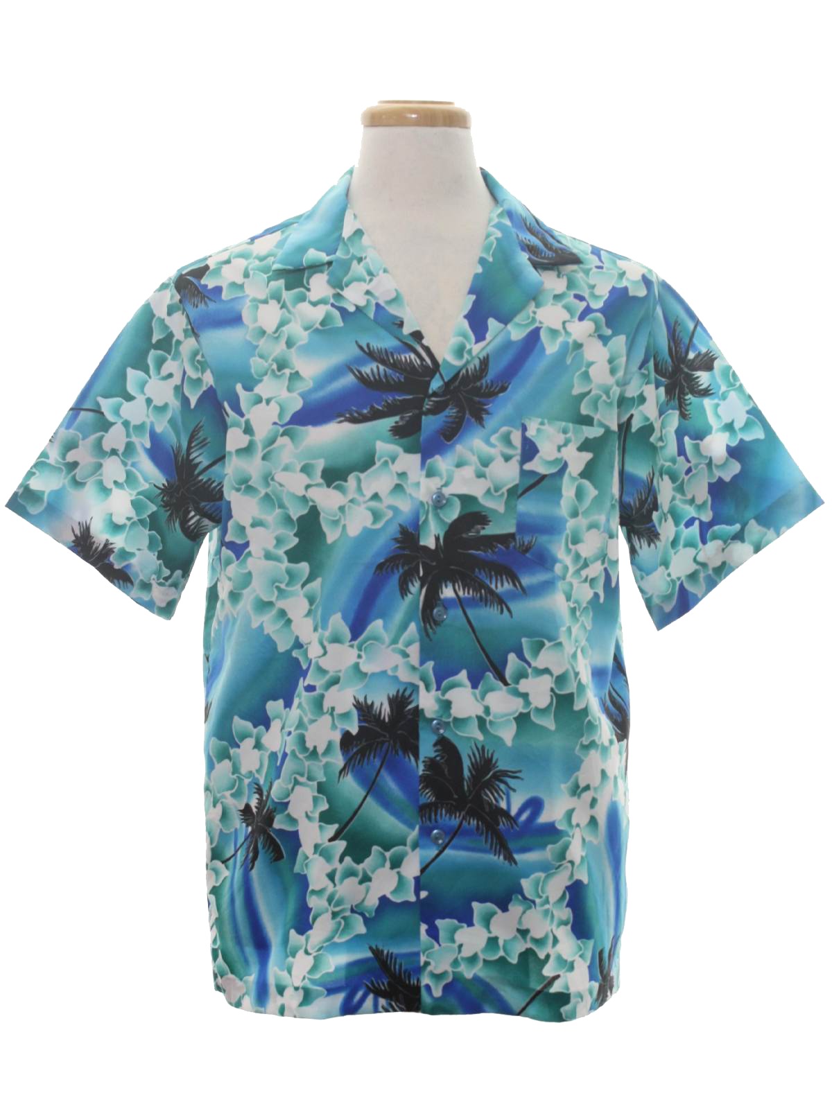 S Hilo Hattie Hawaiian Shirt S Hilo Hattie Mens Tropical Blue