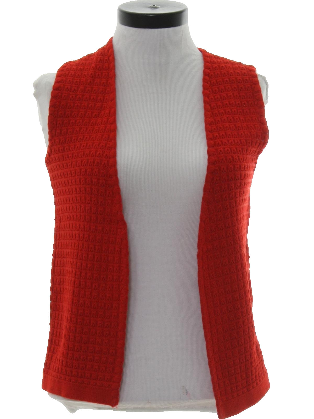 sleeveless open sweater vest