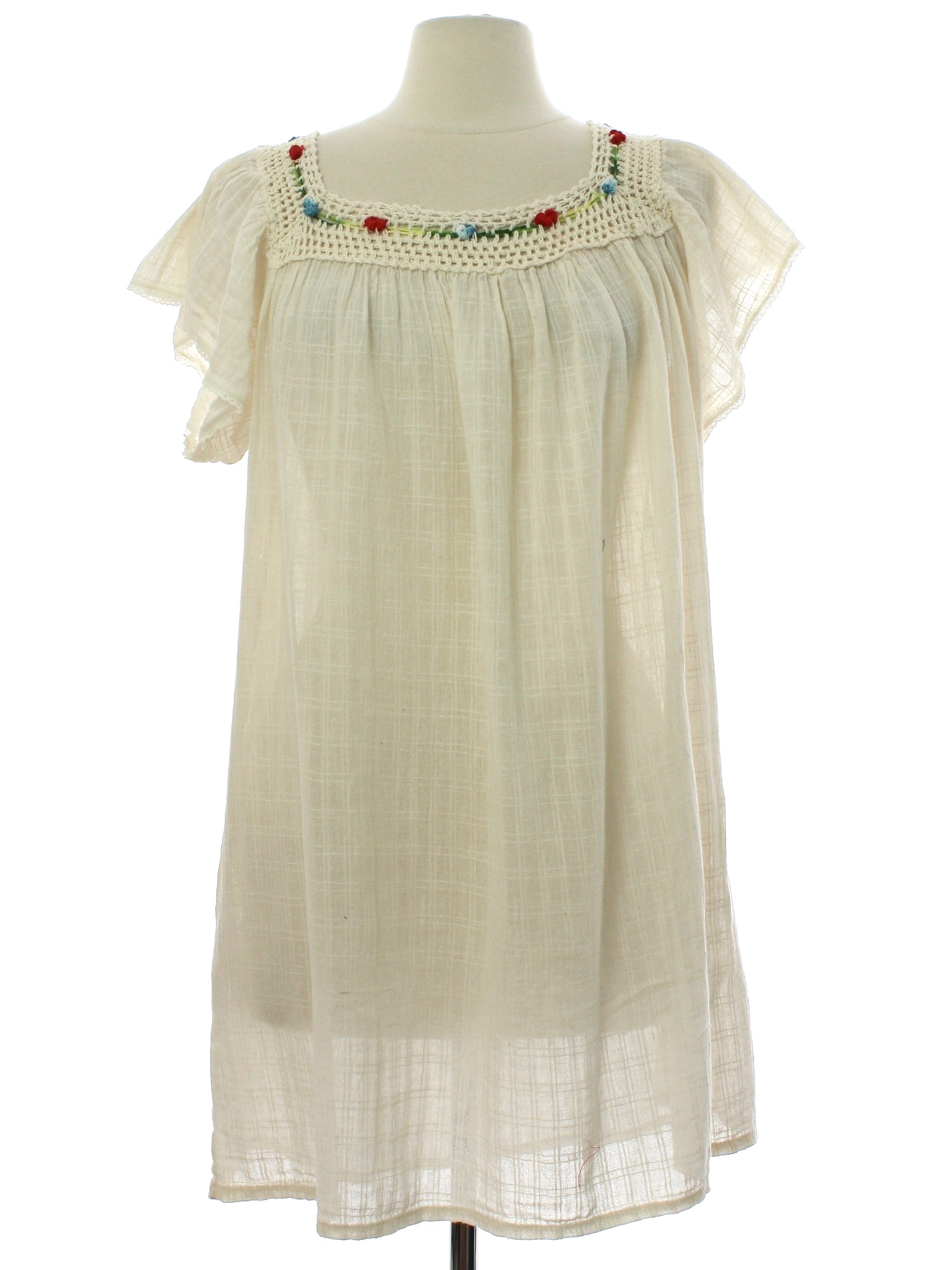 S Vintage Lobos Del Mar Hippie Dress S Style Made In S