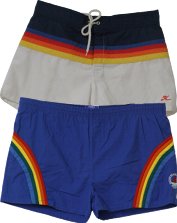 shorts rainbow retro mens rustyzipper swim