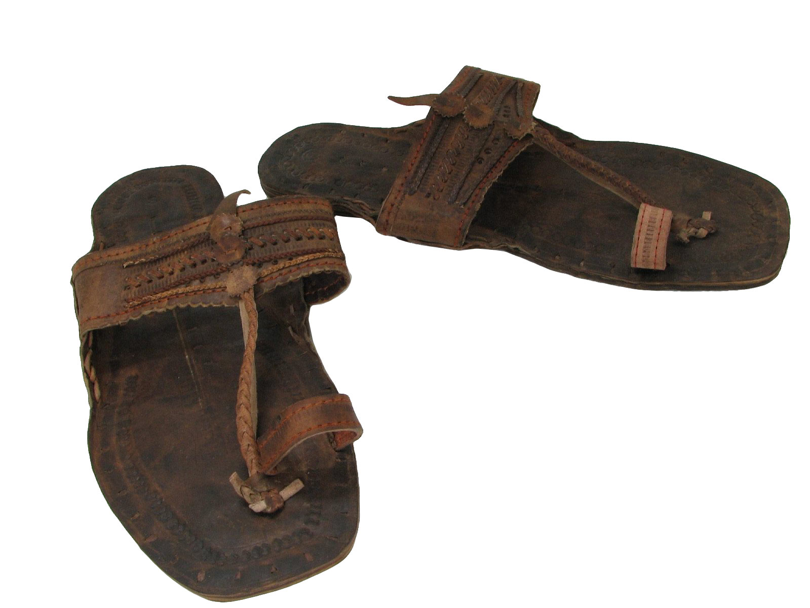 1970's Unisex Accessories - Leather Hippie Jesus Sandal Shoes