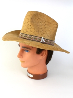 1980's Mens Accessories - Straw Cowboy Western Hat