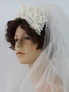 1970's Womens Accessories - Wedding Head-piece Hat