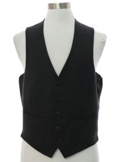 1990's Mens Charcoal Grey Pinstriped Suit Vest