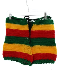 1970's Womens Crocheted Mod Hot Pants Shorts