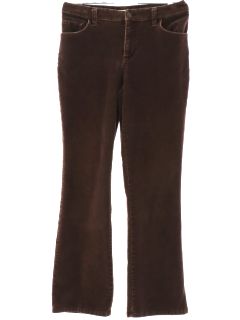 1990's Womens Low Rise Flared Corduroy Pants