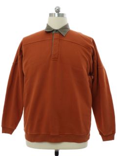 1990's Mens Sweatshirt Knit Shirt