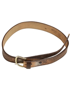 1980's Mens Accessories - Tooled Leather Western Belt