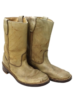 1980's Mens Accessories - Grunge Heavily Worn Cowboy Boots Shoes