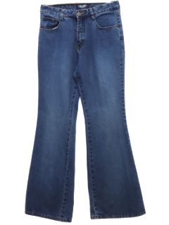 1990's Womens Flared Denim Jeans Pants