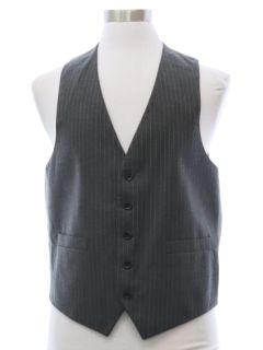 1980's Mens Pinstriped Suit Vest