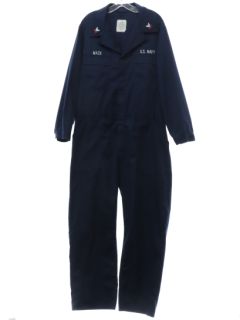 1990's Mens Grunge Navy Issue Military Coveralls