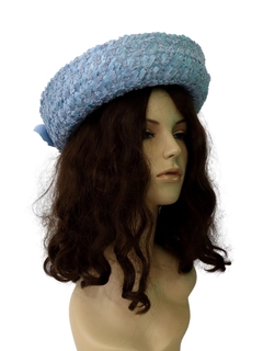 1960's Womens Accessories - Straw Raffia Hat