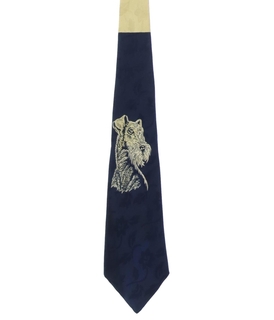 1950's Mens Wide Swing Schnauzer Design Necktie