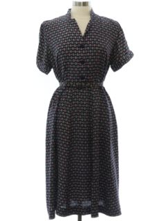 1940's Womens Fab Forties Rayon Silk Blend Dress