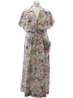 1940's Womens Fab Forties Rayon Dress