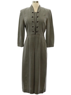1940's Womens Fab Forties Gabardine Dress