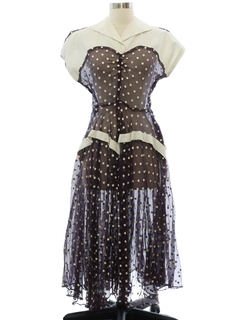 1940's Womens Sheer Fab Forties Dress
