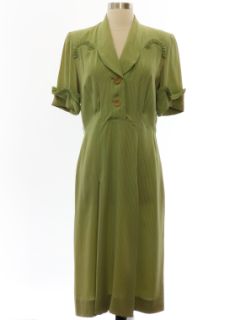 1940's Womens Herbert Levy Fab Forties Designer Dress