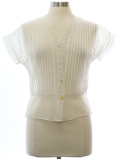1940's Womens Sheer Nylon Shirt