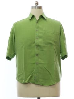 1990's Mens Wicked 90s Solid Rayon Shirt