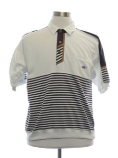 1980's Mens Totally 80s Golf Style Polo Shirt