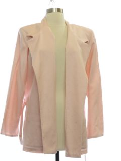 1980's Womens Totally 80s Silk Boyfriend Style Blazer Jacket