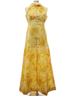 1960's Womens Mod Maxi Dress