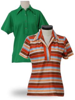 70s women's polo shirt