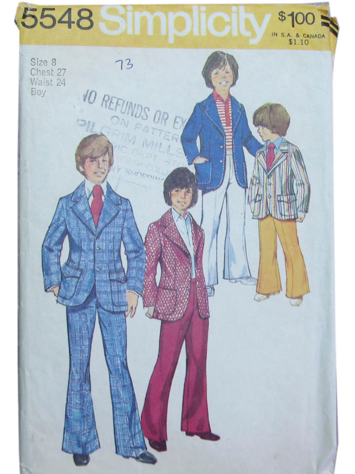 70s Vintage Simplicity Pattern No. 5548 Sewing Pattern: 70s -Simplicity ...