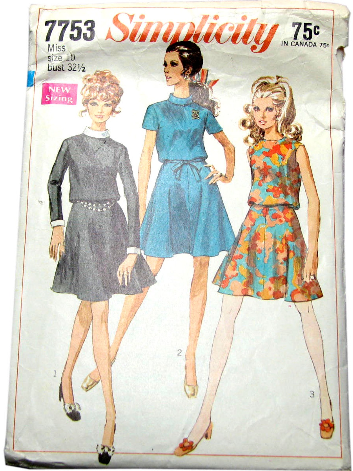 Vintage 60s Sewing Pattern 60s Simplicity Pattern No 7753 Misses Dress With Detachable