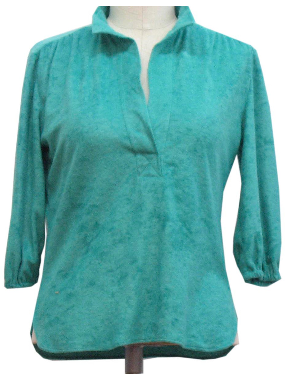 1980's Retro Shirt: 80s -Borgee- Womens mint green terry cloth ...
