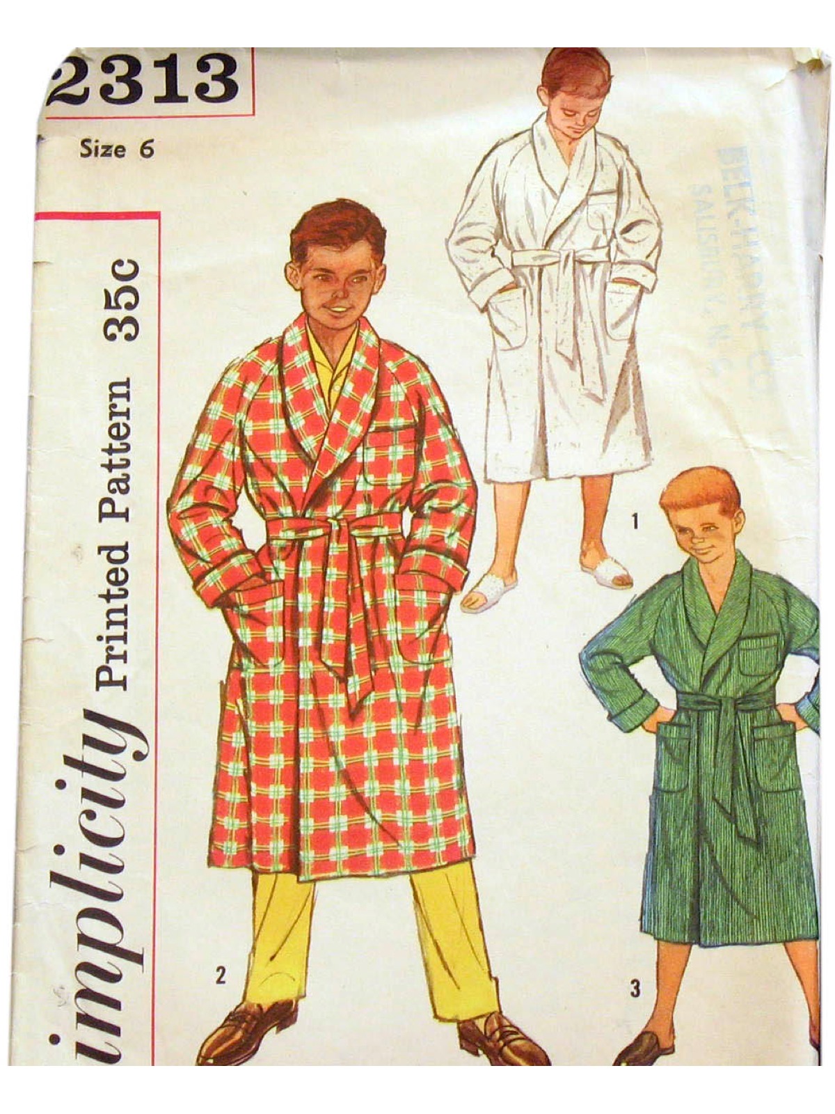 50s Sewing Pattern (Simplicity Pattern No. 2313): 1957 -Simplicity ...