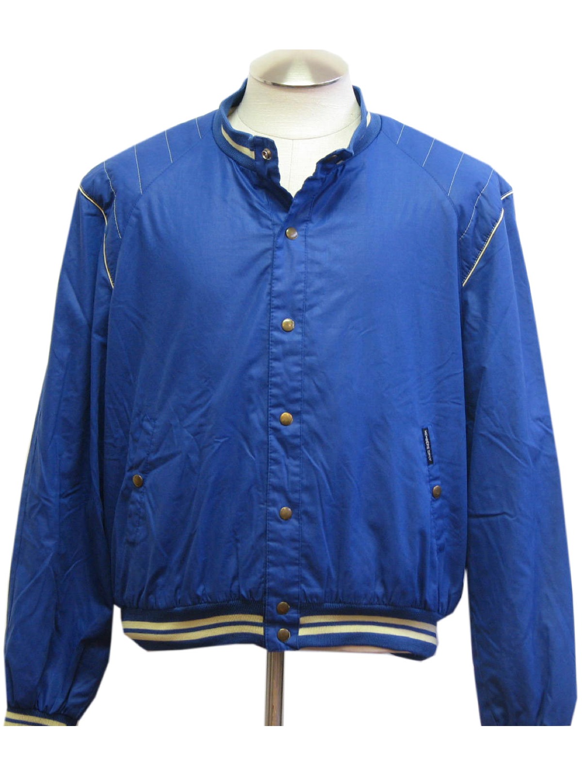 80s Retro Jacket: 80s -MEMBERS ONLY- Mens blue with white seam ...