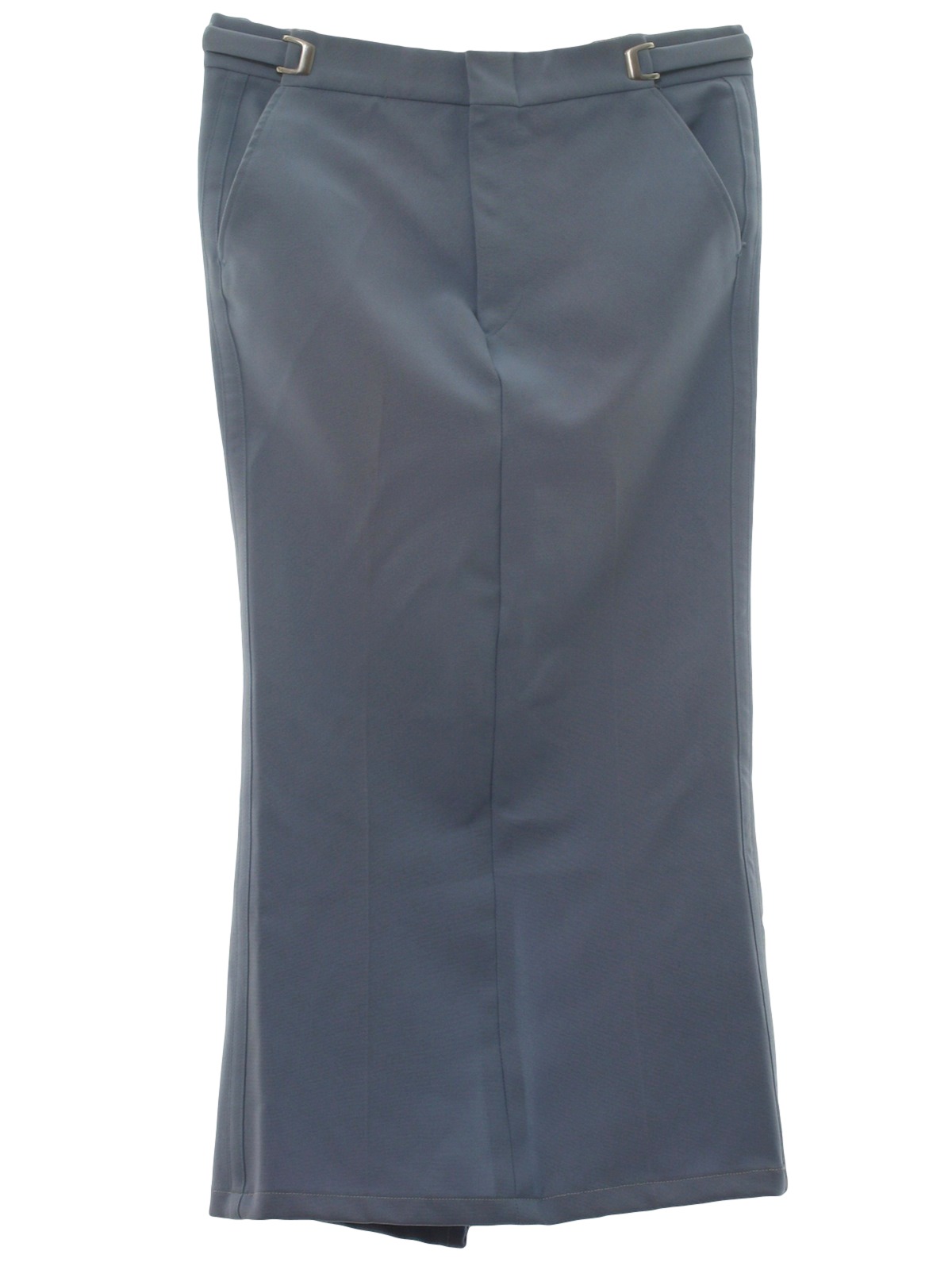 1970's Retro Skirt: 70s -Masters- greyish blue womens polyester tuxedo ...