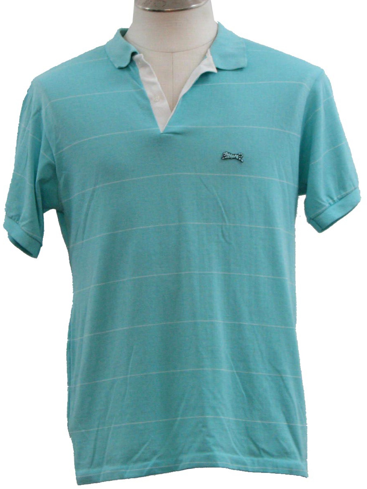 Men's Vintage Athletic Polo Shirt in Enamel Green