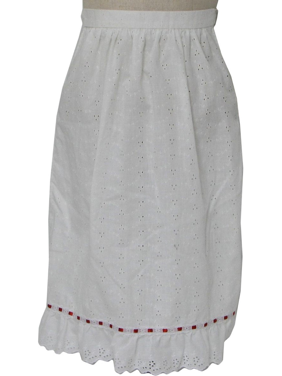 Retro 1970's Apron (Missing Label) : 70s -Missing Label- Womens white ...