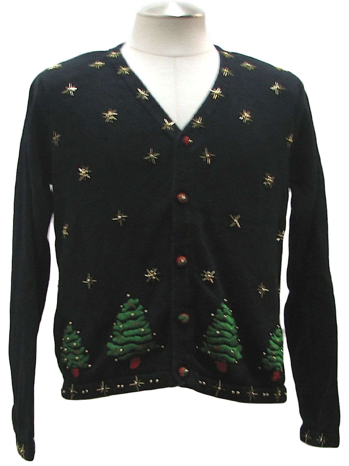 Womens Ugly Christmas Cardigan Sweater: -Arriviste- Womens black, green ...