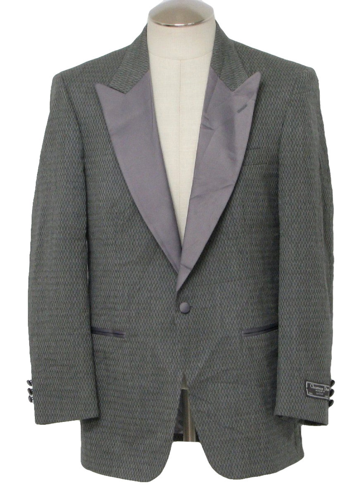 Eighties Christian Dior Jacket: 80s -Christian Dior- Mens grey and ...