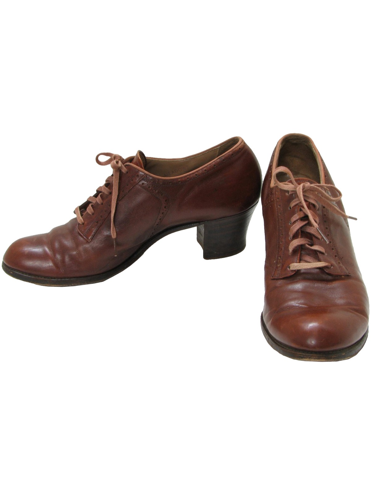 1930s Vintage Shoes: 30s -Marshall Meadows- Womens brown smooth leather ...