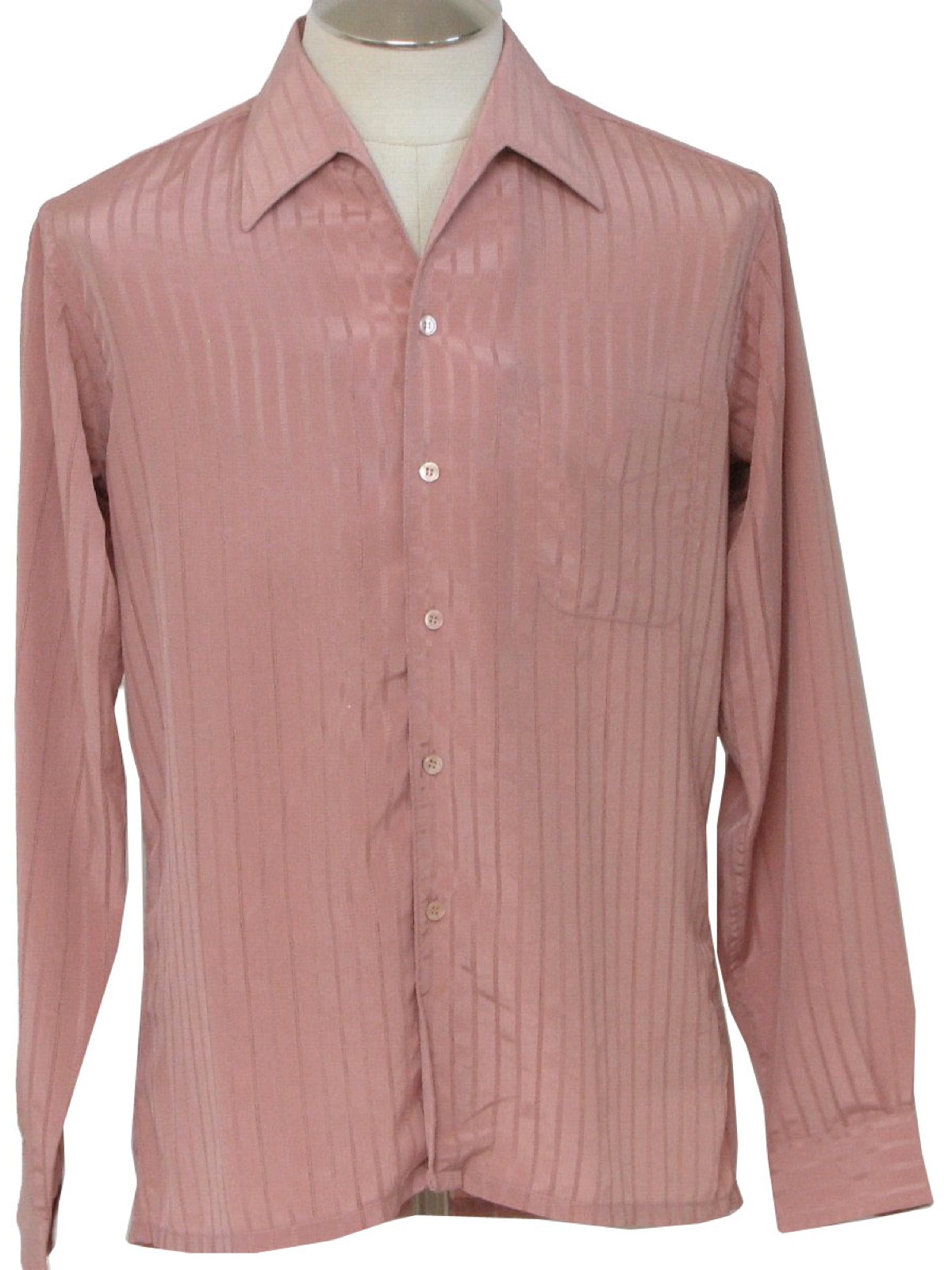 70s Retro Disco Shirt: 70s -D Avila- Mens soft mauve with alternating ...