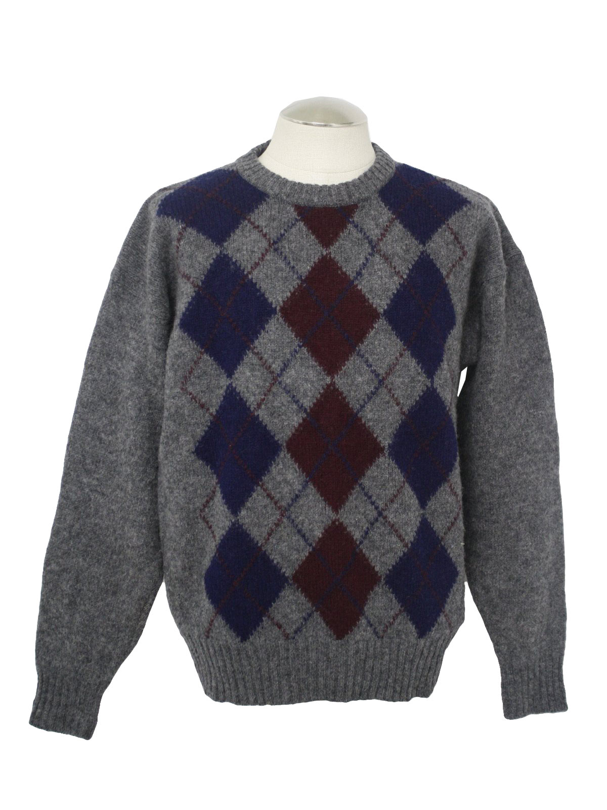 1980's Vintage Mervyns Sweater: 80s -Mervyns- Mens heather grey ...