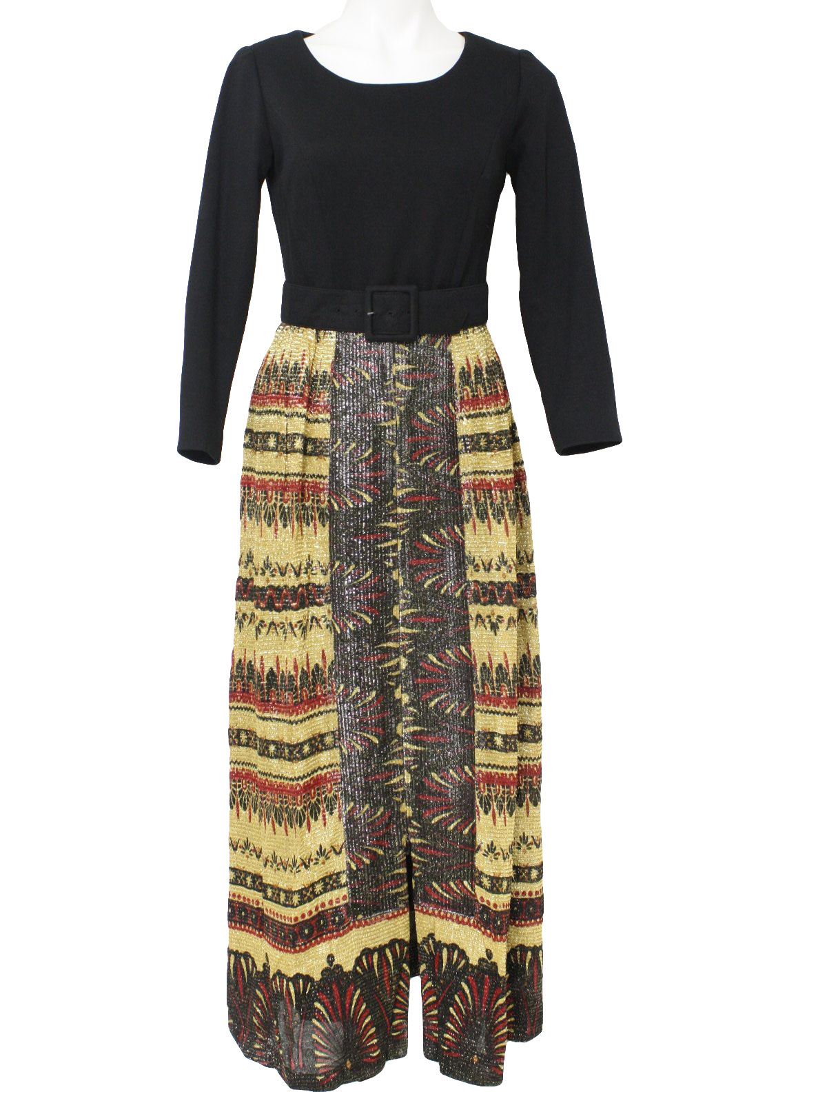 70s Vintage Henry Hippie Dress: Early 70s -Henry-Lee- Womens black flat ...