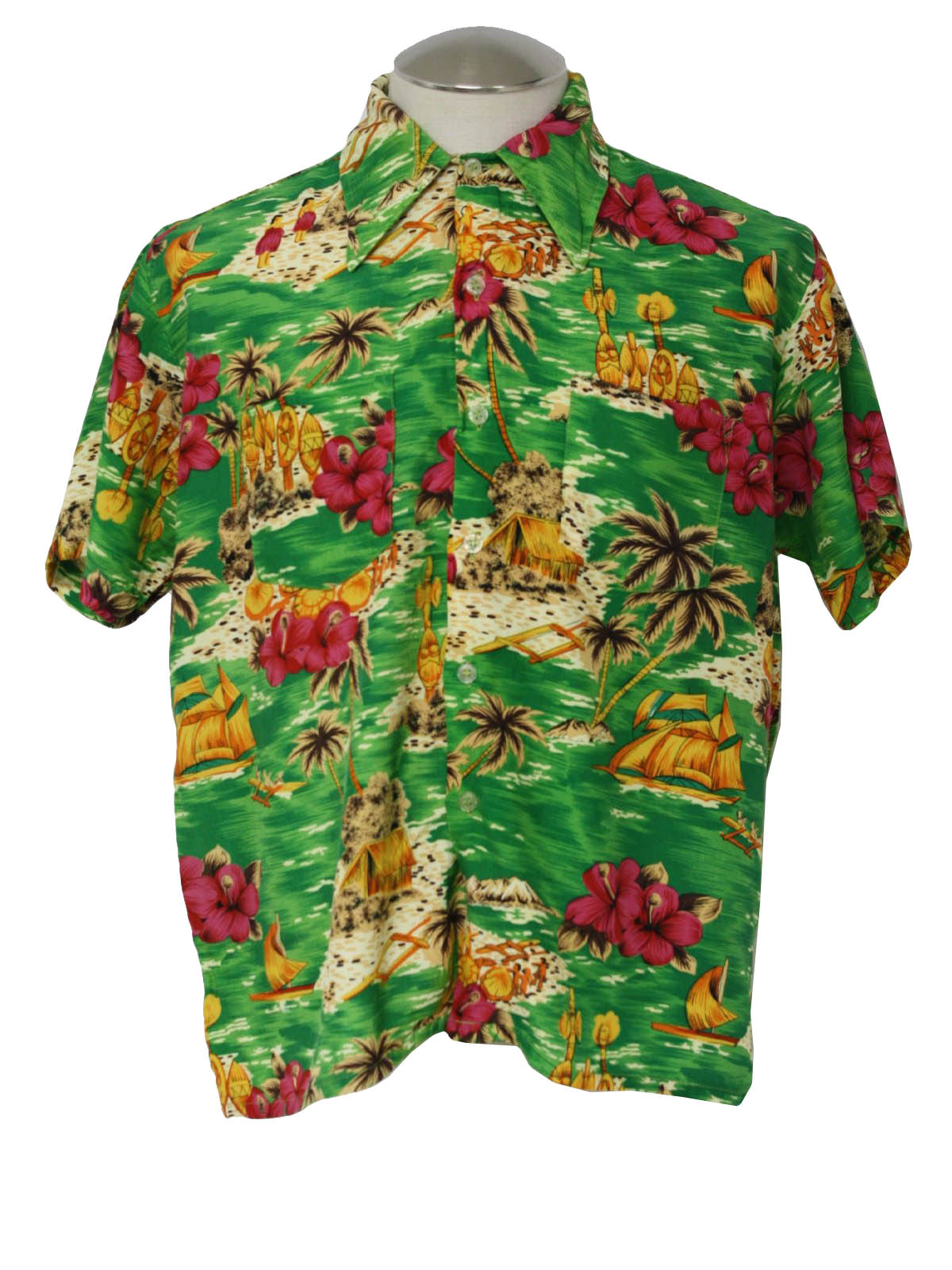 1970's Vintage Kingsport Hawaiian Shirt: Early 70s -Kingsport- Mens ...